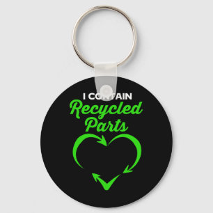 Survivor I Contain Recycled Parts Keychain