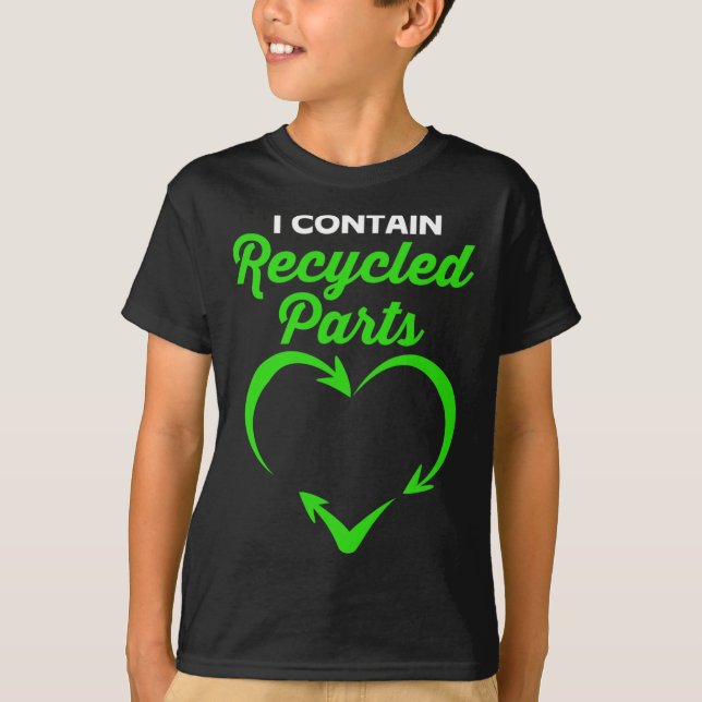 Survivor I Contain Recycled Parts  T-Shirt (Front)