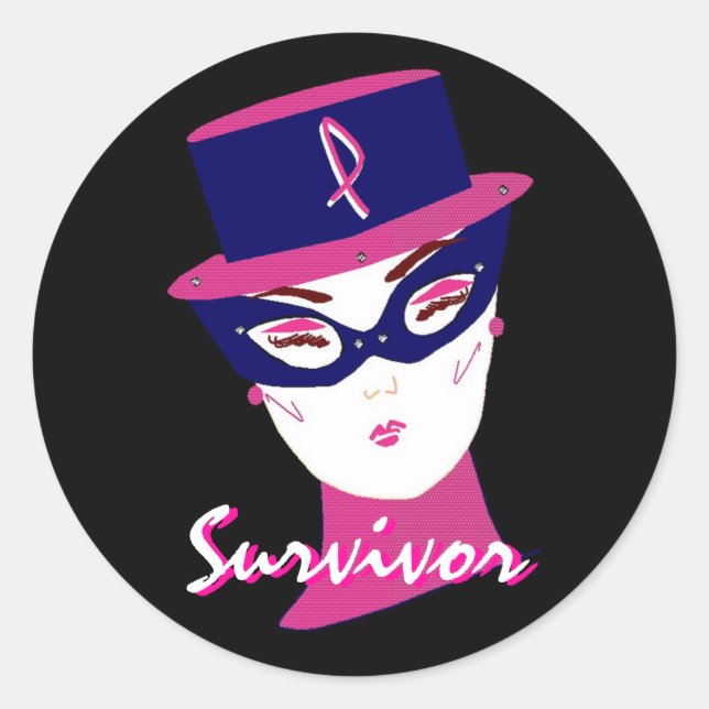 "Survivor In Pink I" Sticker - Customizable (Front)
