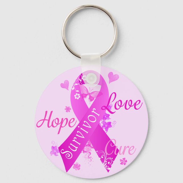 Survivor Love Hope Cure Keychain (Front)