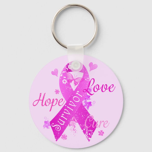 Survivor Love Hope Cure Keychain (Front)