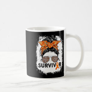 Survivor Messy Bun Warrior Multiple Sclerosis Awar Coffee Mug