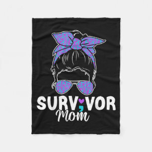 Survivor Mom - Semicolon Suicide Prevention Fleece Blanket
