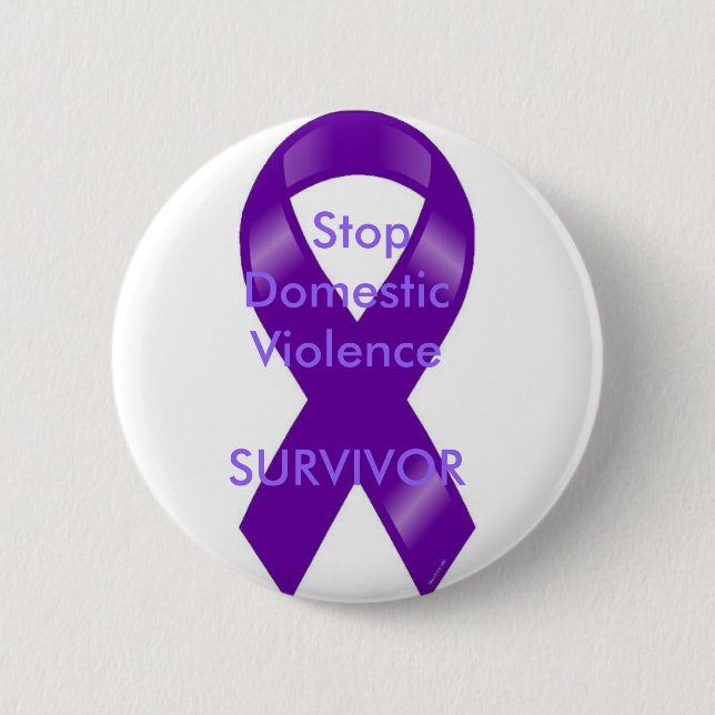 Survivor of Domestic Violence 2 Inch Round Button (Front)