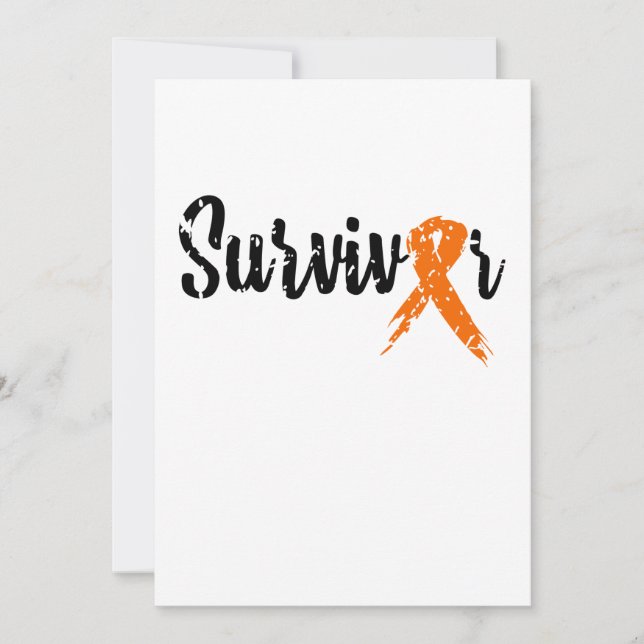 Survivor Orange Ribbon Leukaemia Awareness Save The Date (Front)