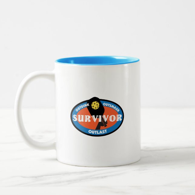 Survivor Pickleball Two-Tone Coffee Mug (Left)