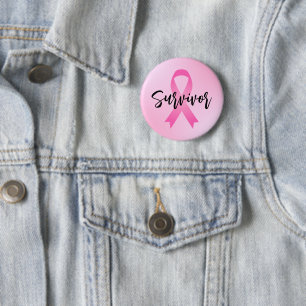 Survivor Pink Breast Cancer 2 Inch Round Button
