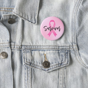 Survivor Pink Breast Cancer 2 Inch Round Button