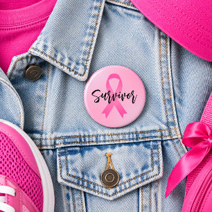 Survivor Pink Breast Cancer 2 Inch Round Button