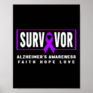 Survivor - Purple Ribbon Heimer’s Awareness Poster