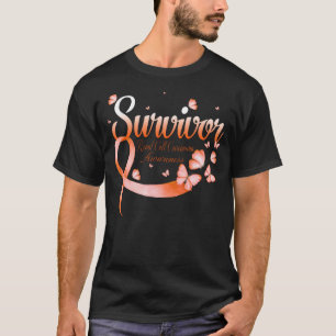 Survivor Renal Cell Carcinoma Awareness Butterfly T-Shirt