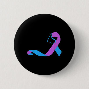 Survivor Ribbon Awareness Prevention Month Ribbons 2 Inch Round Button