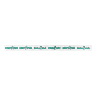 Survivor Ribbon- Cervical Cancer Satin Ribbon