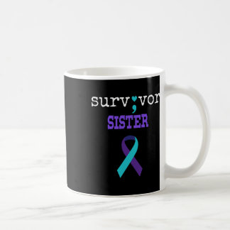 Survivor Sister Semicolon Gift Suicide Prevention  Coffee Mug