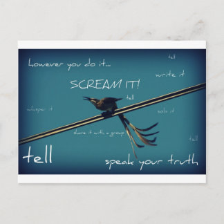 Survivor, Speak Your Truth, Bird on Wire Postcard