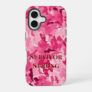 Survivor Strong Breast Cancer Awareness iPhone 16 Case