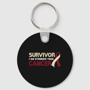 Survivor Stronger Than Oral Head Neck Cancer Keychain