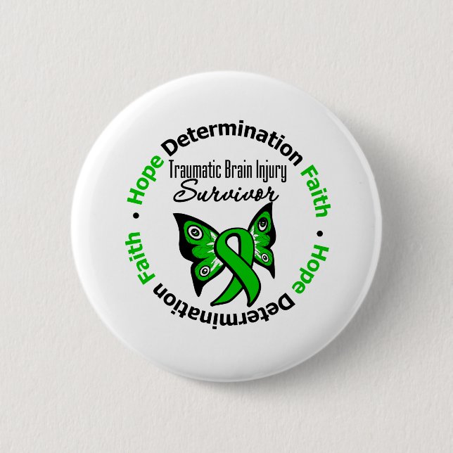 Survivor Traumatic Brain Injury v2 2 Inch Round Button (Front)