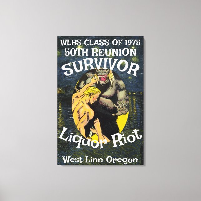 Survivor WLHS 50TH REUNION CLASS 1975 Canvas Print (Front)