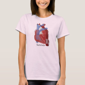 Survivor Women's Organic Cotton Tee Heart Art