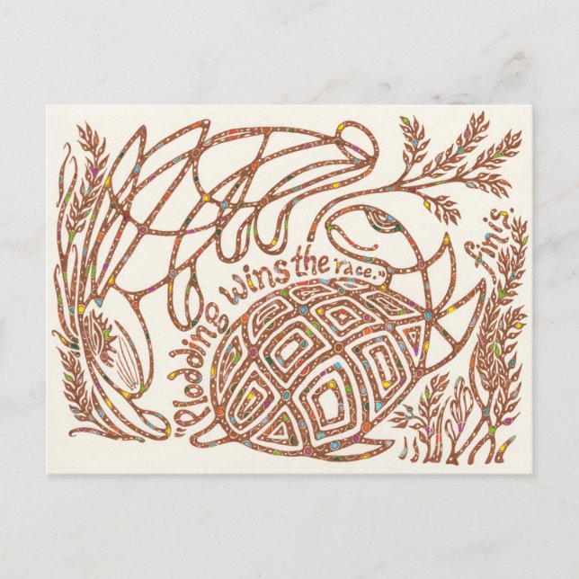 Survivors Hub 10: Aesop’s Tortoise and the Hare Postcard (Front)