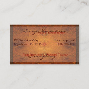 Suryasta Sun Salute Abstract Art Business Card