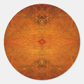 Suryasta Sun Salute Abstract Art Classic Round Sticker