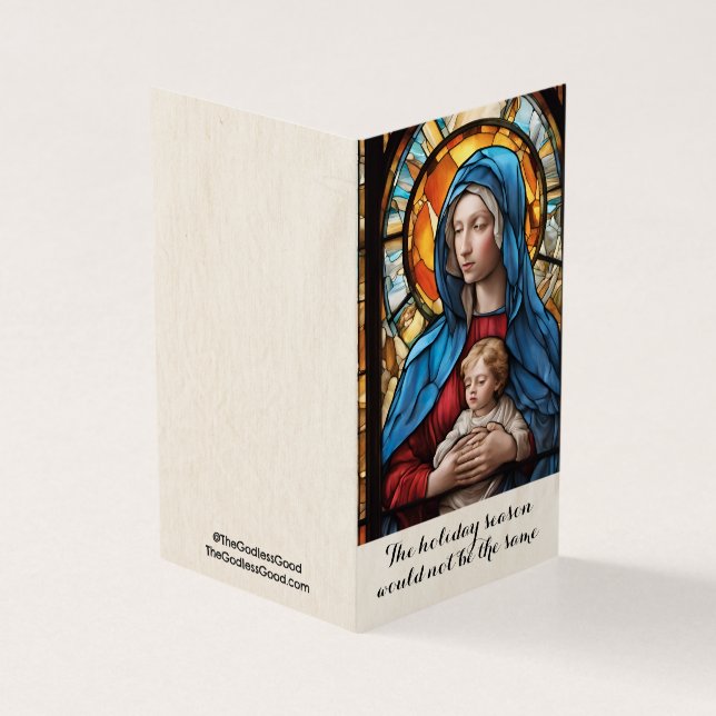 Sus Mary - Cartes de Noël athée - 25pk Petit (Outside)