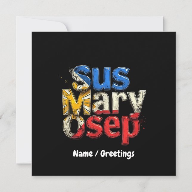 Sus Mary Osep Filipino Pride Customizable Invitation (Front)