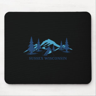 Sus Wisconsin Ski Resort Skiing Skier Mouse Pad