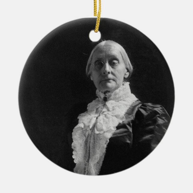 Susan B. Anthony Ceramic Ornament (Front)