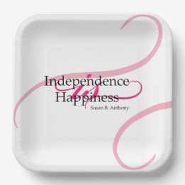 Susan B Anthony Quote Paper Plate