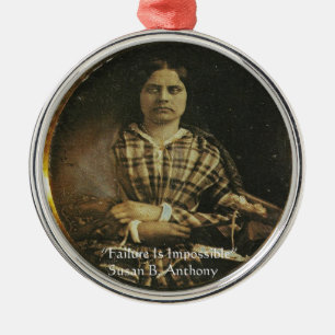 Susan B Anthony Wisdom Quote Gifts & Cards Metal Ornament