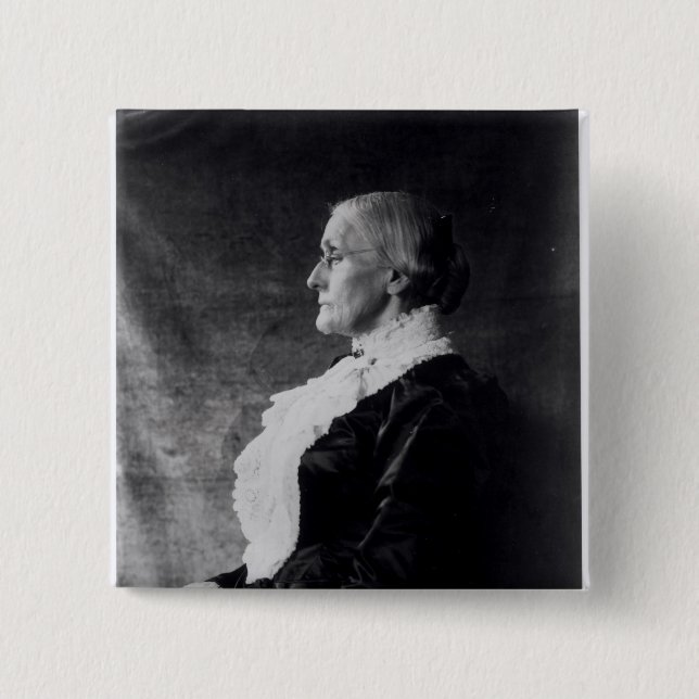 Susan Brownell Anthony 2 Inch Square Button (Front)