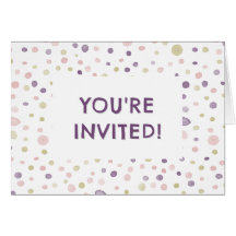 Susan Confetti Watercolor Dots Birthday Invite