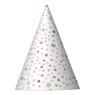 Susan Confetti Watercolor Dots Party Hat