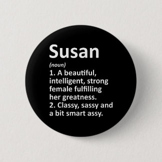 Susan Definition Personalized Name Funny Christmas 2 Inch Round Button