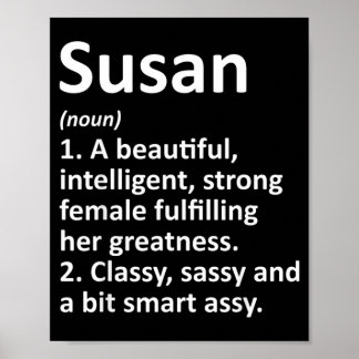 Susan Definition Personalized Name Funny Christmas Poster