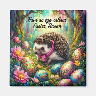 SUSAN ~ Hedgehog on an Easter Egg Hunt ~  Magnet