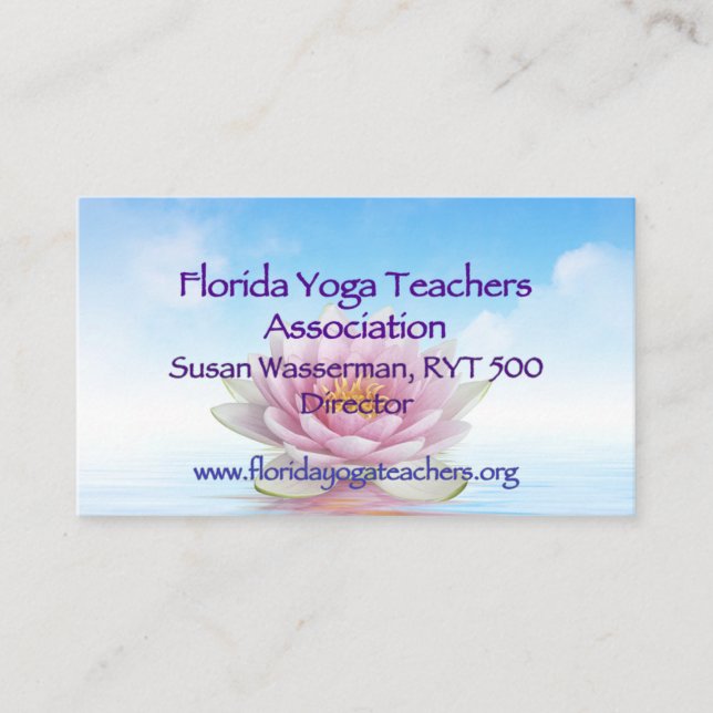 Susan Wasserman FYTA Business Card (Front)