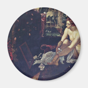 Susanna, By Tintoretto Jacopo (Best Quality) Magnet