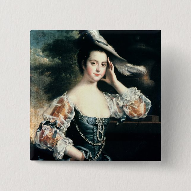 Susanna Hope 2 Inch Square Button (Front)