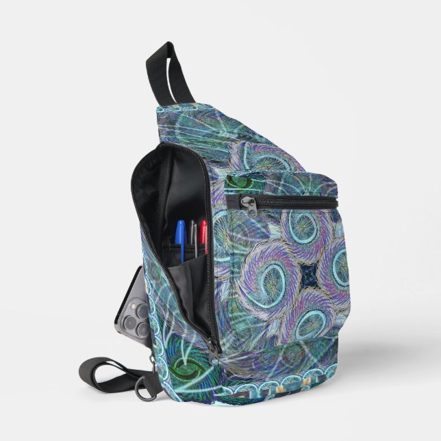 Susea Blu Studios Feather Sling Bag (Open)