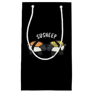 Susheep Funny Sushi Sheep Pun Dark BG Small Gift Bag