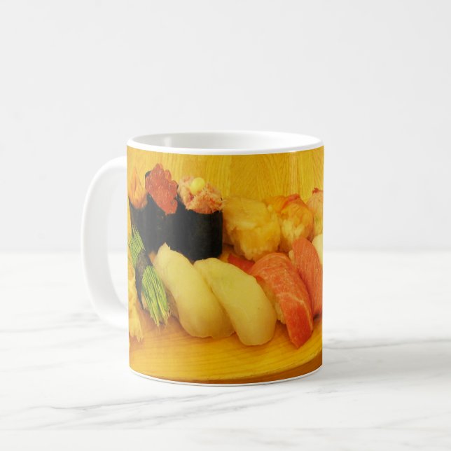 Sushi 寿司 coffee mug (Front Left)
