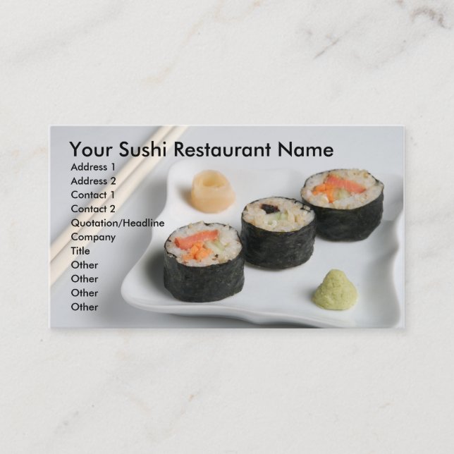 Sushi 1 Business Card (Front)