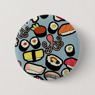 Sushi 2 Inch Round Button
