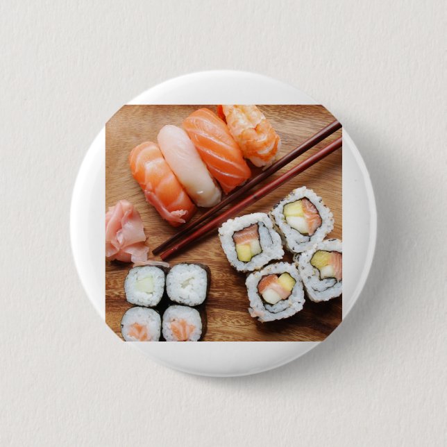 Sushi 2 Inch Round Button (Front)