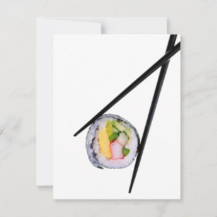 Sushi and black chopsticks  sushi, chopsticks, ric