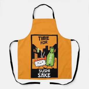 Sushi And Sake Foodies  Apron